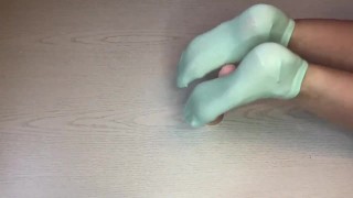 Footjob & Sockjob with my pretty socks 