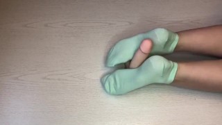 Footjob & Sockjob with my pretty socks 