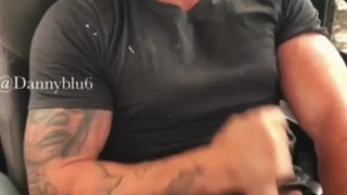 BUFF DIGGER DRIVER WANKS AT WORK 