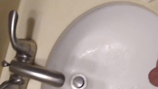 Cumshot in sink