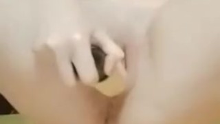 Taking this Big Dildo in my Pussy on the Kitchen Table!