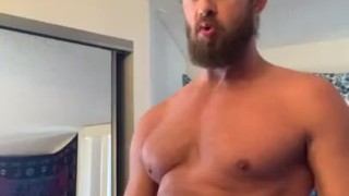 Up close and personal epic solo with gigantic cumshot