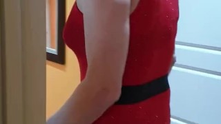 Sissy Lucy Pissing in her Chastity Cage