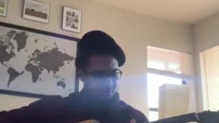 Playing a little guitar