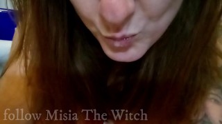 Spitting and verbal humiliation from Mistress toilet pov