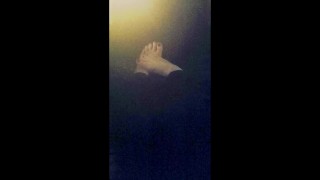 Watch my pretty feet under my desk.