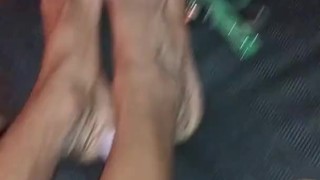 Lotions down After a bath feet