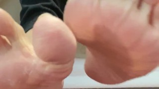 Petite Foot Fetish Teasing with Sexy Toes POV
