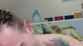 Twink Big Ass Gets Bareback Breeding from Straight Friends Huge Cock POV
