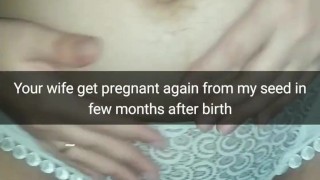 My wife getting pregnant again from her lover hot cum in her fertile pussy! [Cuckold. Snapchat]