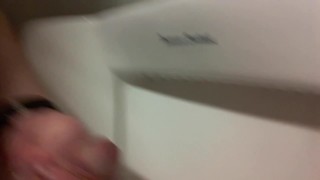 Stroking in a University Bathroom (Interrupted)