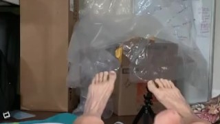 Boy making noise and jerking off