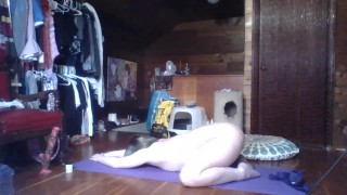 STONER BABE DOES NAKED YOGA