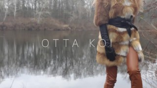 Outdoor sex with redhead teen in winter forest. Risky public fuck - Otta Koi