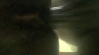Ebony squirts while getting stroked by my thick bbc