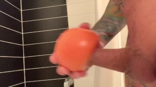 Jerk Off Big Dick Solo Fuck Grapefruit XxX Juicy Food Porn & Cumshot