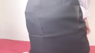 Crossdresser sissy dildo solo play