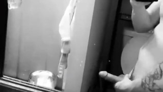 Hard cock waiting to be cleaned