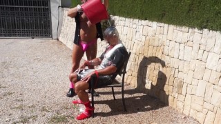 Spandex muscle man BDSM and GUNGE