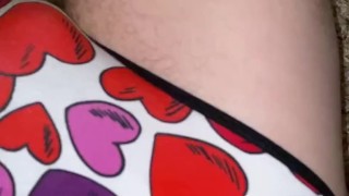 STRAIGHT MARRIED GUY Wears Wife’s Thong While She’s Away and CUMS