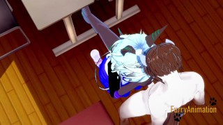 Furry Yaoi - Shark handjob & Blowjob Horse