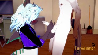 Furry Yaoi - Shark handjob & Blowjob Horse