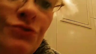 Playing with my pussy in Public Restroom