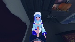 Emilia spits out cum, gets fucked on dinner table - Re:Zero Hentai.