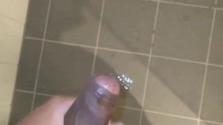 BBC cums in shower