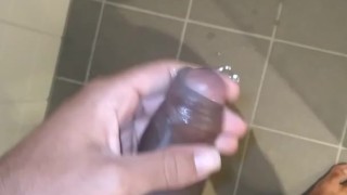 BBC cums in shower