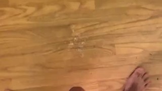 Shooting Ropes of Cum on Floor