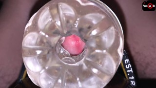 Hot Guy Cumming Alot Inside of Fleshlight While Moaning Loud - 4K