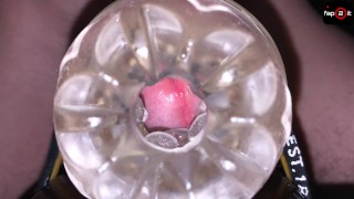 Hot Guy Cumming Alot Inside of Fleshlight While Moaning Loud - 4K