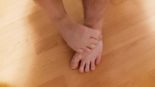 Solo Male Quick Foot Rubbing (Dirty Feet and Hairy Legs)