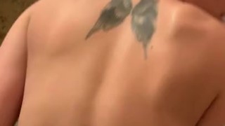 Anal ride on my dildo for the first time 
