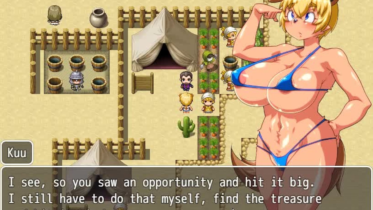 TreasureHunterKee TheAncientRuins [RPG Hentai game] Ep.2 странный костюм из  бинтов