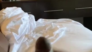 Stroking in morel room 