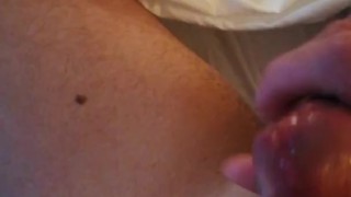 Fast morning cumshot in hotel room 
