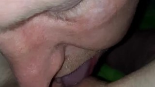 doing cunnilingus to my wife, she cums