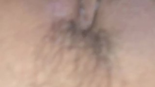 Tight pussy Squirting and creaming all over her black dildo getting pounded with her fuck machine