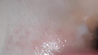 fucked wife and cum on pussy