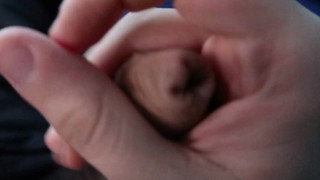 Making my Uncircumcised Cock CUM!