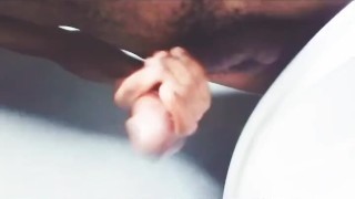 Bathroom masturbation... Moaning and huge cumload