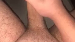 Horny late night wank huge cumshot
