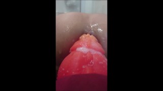 Bad　Dragonディルド　バックでアナルオナニー　疑似大量ローション中出し2