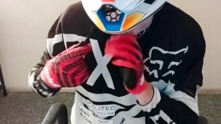 MX motoboy cumming on MX Helmet
