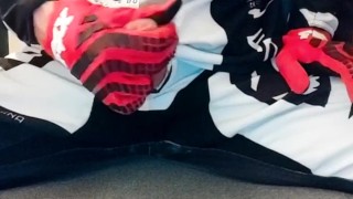 MX motoboy cumming on MX Helmet