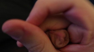 Wanking my Uncircumcised Cock from SOFT to HARD - Ejaculating a big load of CUM!