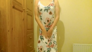 Trying on my Summer Flowers Dress