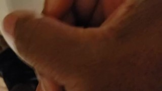 Jacking off over toilet